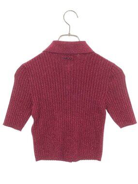 Gucci Lame Knit Short Sleeve Polo Shirt XS